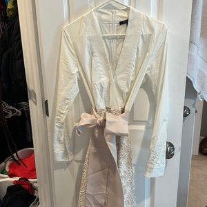 Size 6 French Connection pink and white cocktail dress